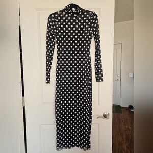 NWT AFRM Turtleneck Long Sleeve Mesh Dress Women's Size S